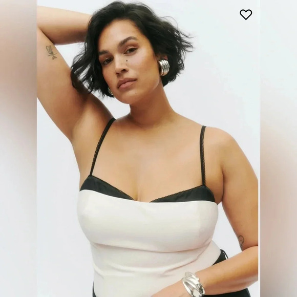 Reformation Melanie Top in Ivory Smocked Back Spaghetti Strap Coquette Sexy - Picture 4 of 11